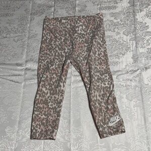 Nike Kids' Cheetah Print Leggings - Pink and Gray 3T